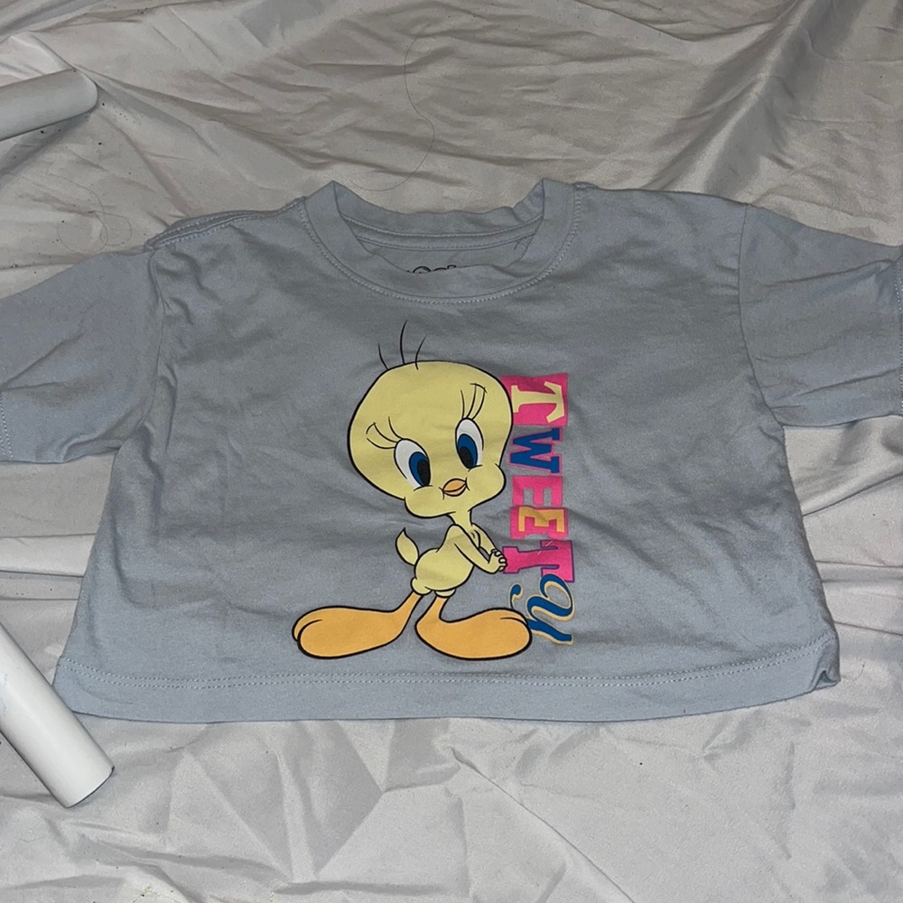 Tweety Bird Cropped Tee Shirt